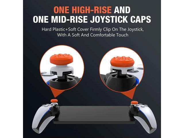 Thumb Grips Caps 1 High-Rise 1 Mid-Rise Joystick Caps Non-Slip Rocker Cap for PS5 Portal for Portal Remote Player