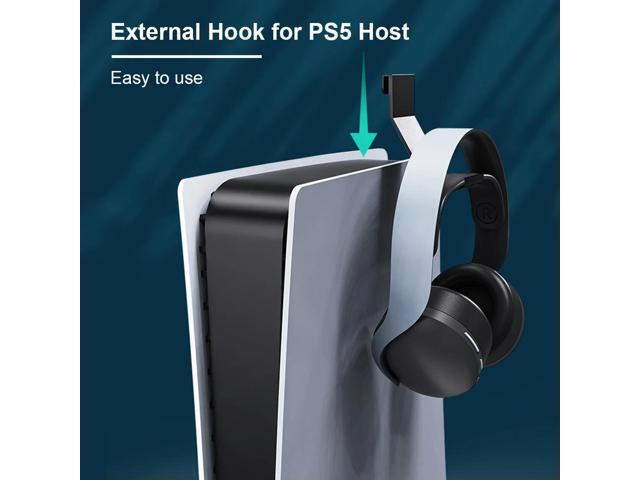 2pcs Game Controller Holder Hook External Gaming Headset Hanger Console Hook Rack Accessories for PS5 Host
