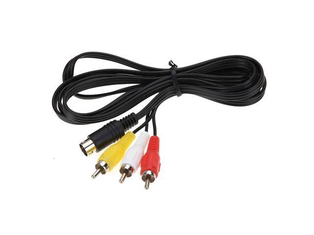 9 Pin To RCA Connection Cord 3RCA Cord AV Audio Video Cable AV Connection Adapter Wire for Sega Genesis 2 & 3