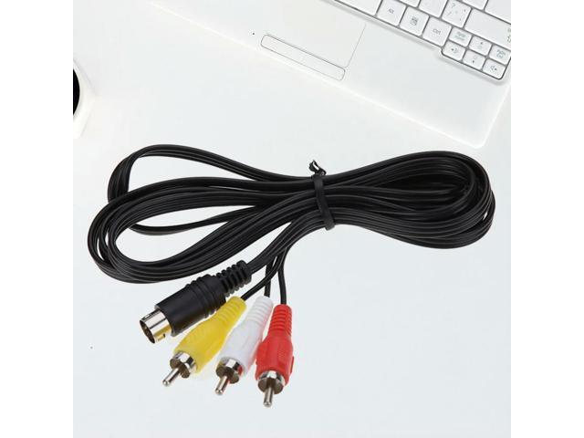 9 Pin To RCA Connection Cord 3RCA Cord AV Audio Video Cable AV Connection Adapter Wire for Sega Genesis 2 & 3