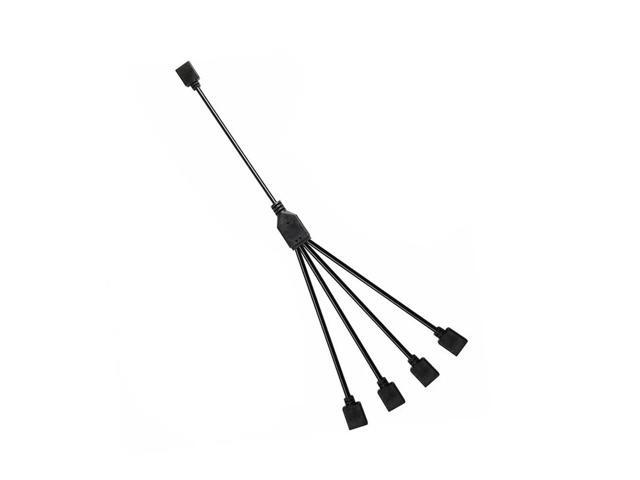 1 to 4 Extension Cable 5V Computer Motherboard Extension Cord with Plug-in Function for LED Strip