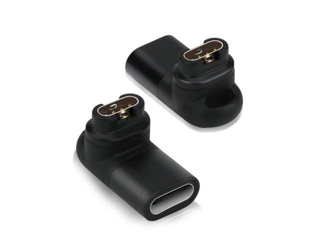 90 Degree 3D Elbow Power Charger Connector Data Transmission Charging Power Adapter Replacement for Garmin Fenix 6/6S/6X/5/5S/5X