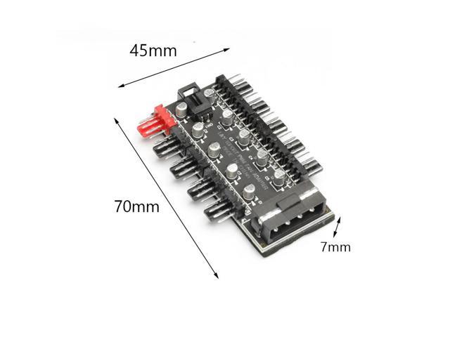 Motherboard 1 to 10pin Fan 4 Pin PWM Fan HUB Splitter Extension Power Supply Socket PC Speed Controller Adapter Converter