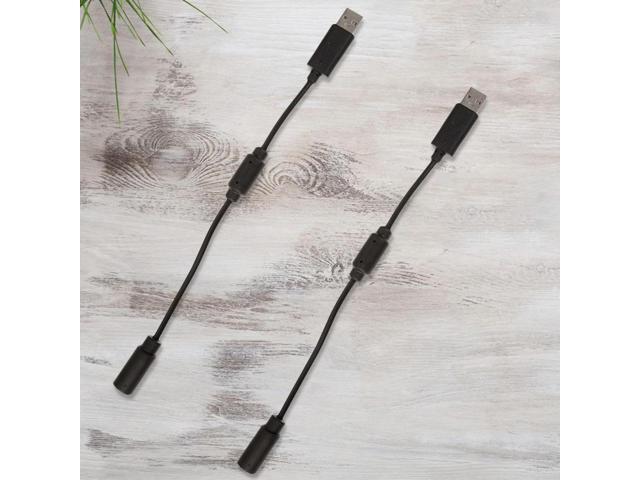 2PCS USB Breakaway Dongle Cable Cord Adapter Off Cord Adapter USB Breakaway Adapter Cable for Xbox 360 PC Wired Controller