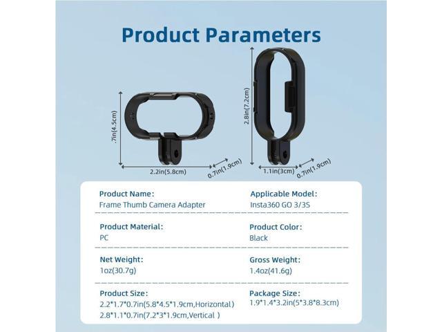 For GO 3/GO 3S Vertical & Horizontal Action Mount Set Adapter Mount Long Screw Protection Bracket Frame Protective Case