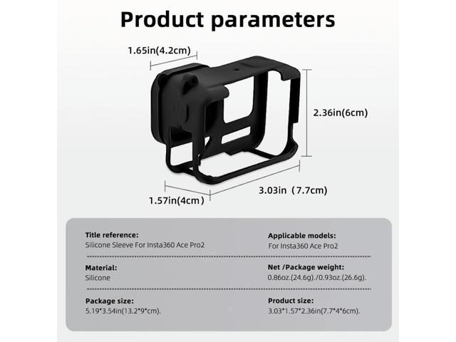 For Ace Pro2 Sports Camera Body Cover Anti-Scratch Portable Protective Case Lightweight Sports Camera Protect Accessory