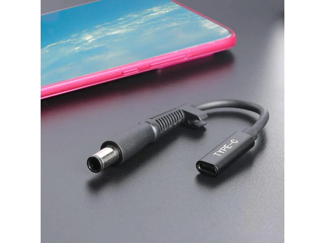 PD Charging USB C Female to 7.4x5.0mm DC Jack Laptop Charger Converter for