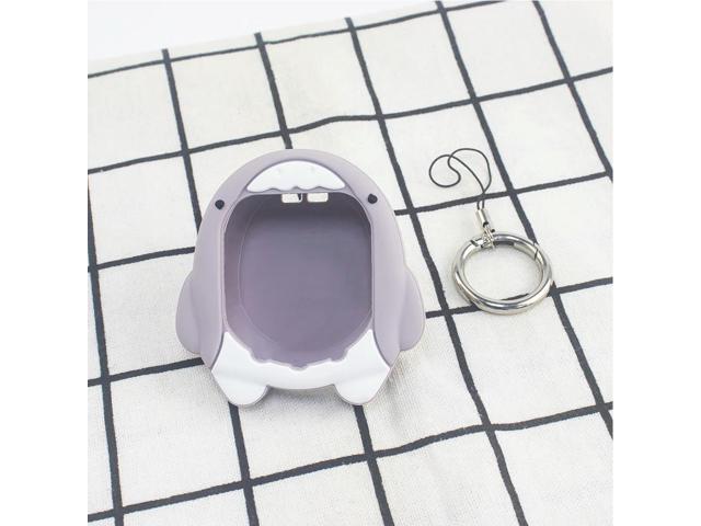 Silicone Case Anti-drop Protective Cover with Lanyard Shockproof Cartoon Shark Shape for Tamagotchi Uni 2023 Virtual Pet Machine