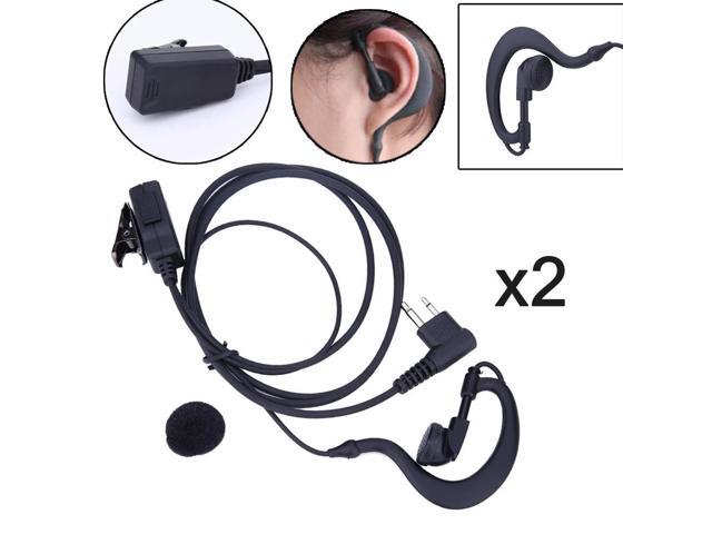 2-Pin Walkie Talkie Earpiece Headset Mic PTT Earphone Walkie Talkie Headset Multifunctional Accessories for CB Radio