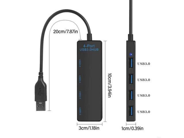 Versatility 4Port USB3.0 Hub USB Splitter for Computers and TVs for Office Study Entertainment Use Highly Speed USB Hub