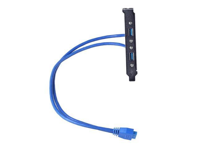 20 Pin to Dual USB3.0 Baffle Adapter Cable USB 3.0 Back Panel Expansion Bracket PC Computer Accessories