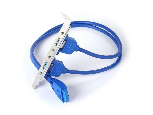 20 Pin to Dual USB3.0 Baffle Adapter Cable USB 3.0 Back Panel Expansion Bracket PC Computer Accessories