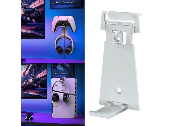 Wall Mount Controller & Headset Holder Stable Space Saving for PS5 Slim/PS5 Console for 5 Slim/5