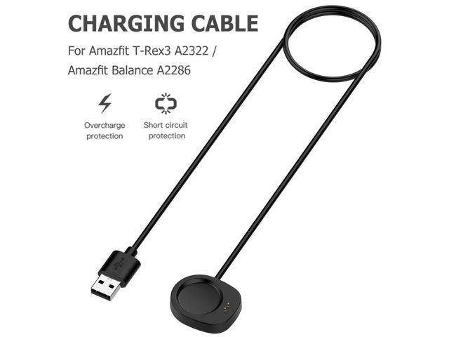 1 M USB Charging Cable Magnetic Power Charge Wire Charger Adapter Charge Cord for Amazfit T-Rex3 (A2322)/Amazfit Balance (A2286)