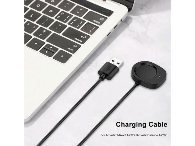 1 M USB Charging Cable Magnetic Power Charge Wire Charger Adapter Charge Cord for Amazfit T-Rex3 (A2322)/Amazfit Balance (A2286)