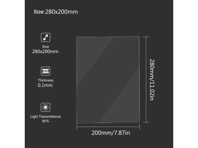 2pcs FEP Films 280x200x0.1mm SLA LCD Release Film Photo Sensitive Resin Film for Resin For SLA DLP 3D Printer