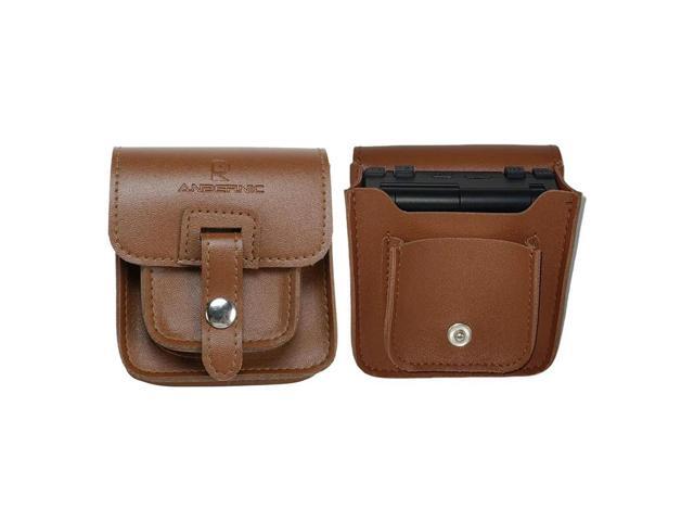 For Anbernic RG34XXSP Game Console Carrying Case Dust Proof Leather Console Protective Bag Anti-Scratch Outdoor Flap Bag