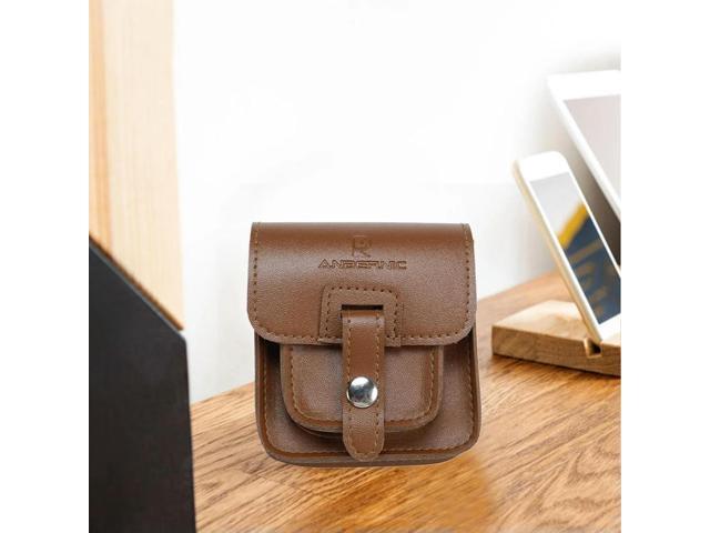 For Anbernic RG34XXSP Game Console Carrying Case Dust Proof Leather Console Protective Bag Anti-Scratch Outdoor Flap Bag