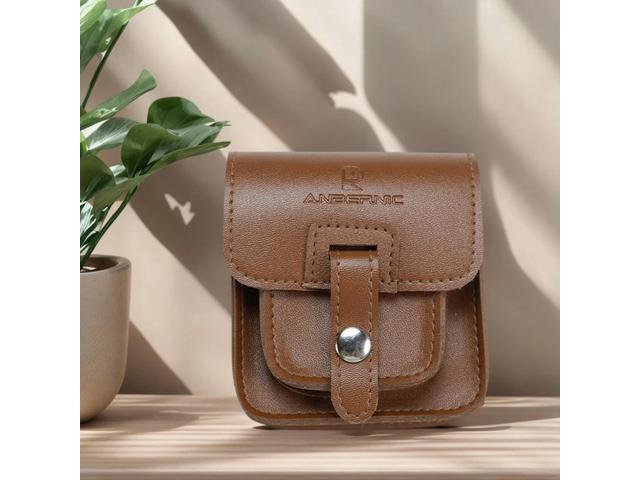 For Anbernic RG34XXSP Game Console Carrying Case Dust Proof Leather Console Protective Bag Anti-Scratch Outdoor Flap Bag
