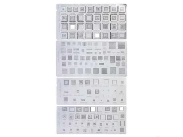 4 Pcs Universal BGA Reballing Stencils Kit for Devices Computer Maintenance Phone Repair Shop Portable