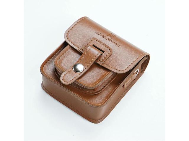 For Anbernic RG34XXSP Game Console Carrying Case Anti-Scratch Leather Console Protective Bag Anti-Fall Outdoor Flap Bag