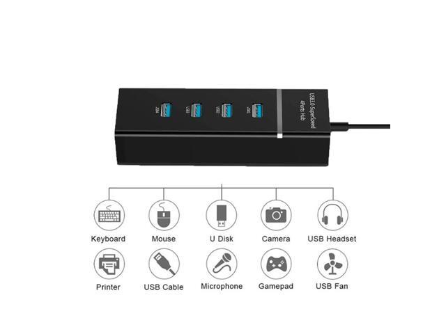 Universal USB Hub Docking Station PC Accessory Plug-and-Play (4 Port-120cm)