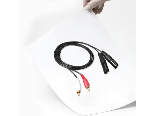 RCA to 2 RCA Male to Male Audio Cable for Mixer Home Theater TV Amplifier Sound