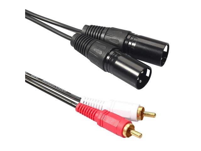 RCA to 2 RCA Male to Male Audio Cable for Mixer Home Theater TV Amplifier Sound