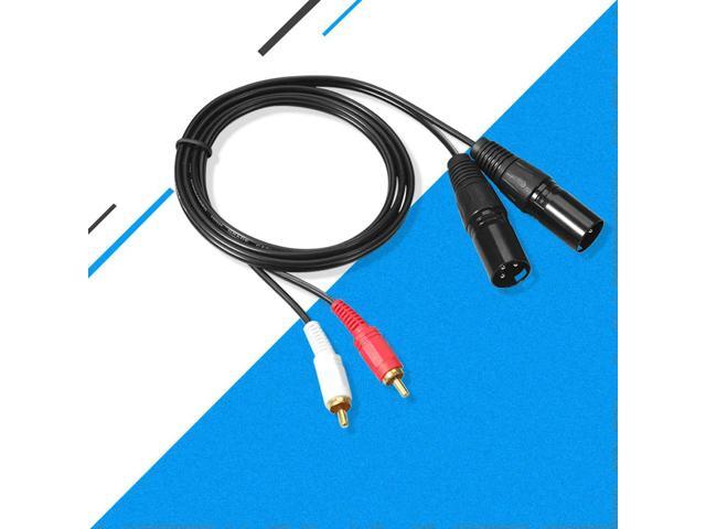 RCA to 2 RCA Male to Male Audio Cable for Mixer Home Theater TV Amplifier Sound