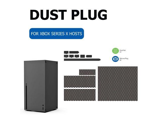 Silicone Dirty Prevent Mesh with Dust Pulgs Dustproof Net Antidust Cover Dustproof Case Cover for Xbox Series X Game Console