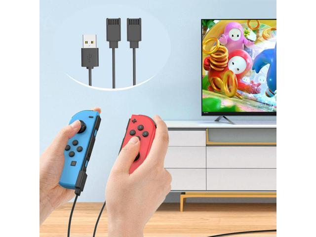 Charging Cable for Joycon Controller 2 in 1 Portable Charger Cable 2.5M Charging Cord for Switch Controller Charger