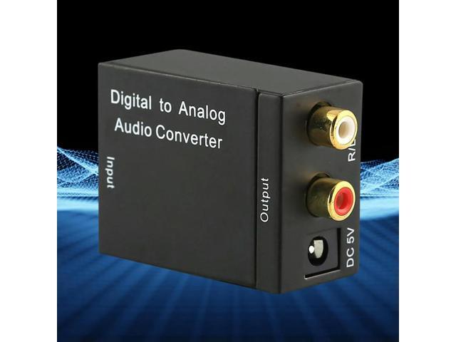 Coaxial Toslink To Analog RCA L/R Adapter Black Optical Coax Toslink RCA Audio Adapter Audio Decoder