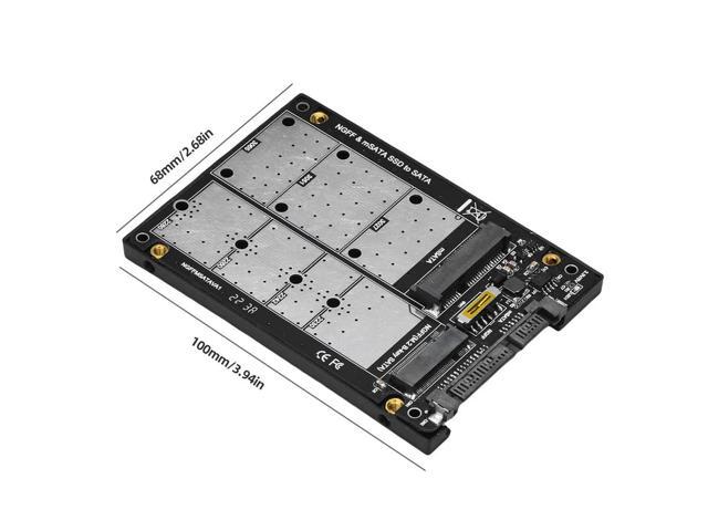 2 in 1 Combo M.2 NGFF MSATA SSD To SATA 3.0 Converter Card M.2 NGFF B-key & MSATA SSD To SATA 3.0 Converter for PC Laptop