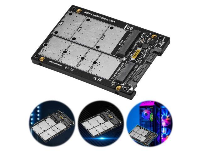 2 in 1 Combo M.2 NGFF MSATA SSD To SATA 3.0 Converter Card M.2 NGFF B-key & MSATA SSD To SATA 3.0 Converter for PC Laptop