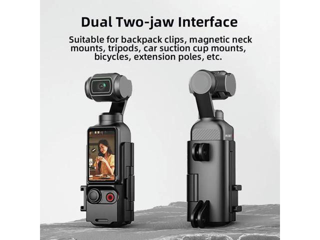 Adapter Fixed Case with Cold Shoe Mount Protective Case Shell Adjustable Extension Bracket for OSMO Pocket 3 Camera