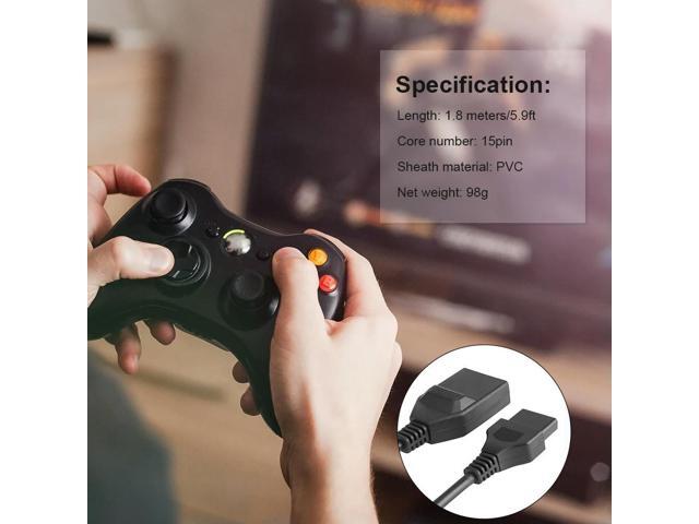 1.8m/5.9ft Controller Extension Cord 15Pin Extension Cable 5.5mm Outer Diameter Extension Cable Cord Wire for SNK FC NEO GEO CD