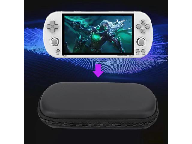 Handheld Game Console Case with Tempered Glass Film EVA Protective Case Shockproof for Trimui Pro Handheld Game Console