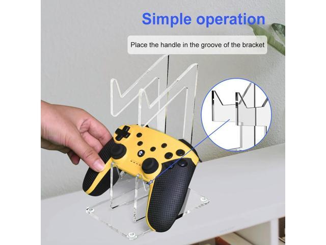 Double-deck Gamepad Holder Space Saving Acrylic Headset Stand Hanger Rack Game Controller Bracket Mount for PS4/PS3/Xbox