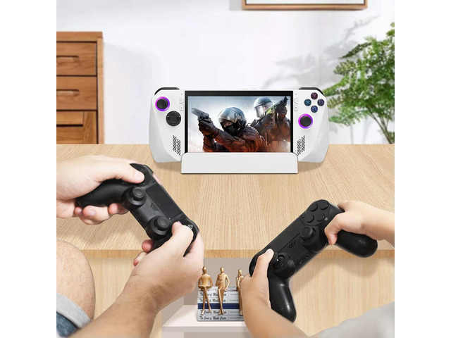 Desktop Stand with Anti-Slip Silicone Pad Game Console Bracket Back Heat Sink Adjustable for Rog Ally/Steam Deck