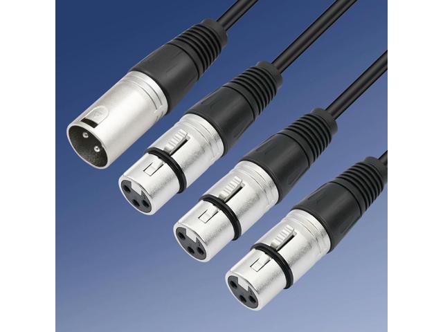 3Pin Audio Cable Adaptor Male To 3 Female Microphone Cable Lightweight Balanced XLR Mic Cord for Mixer Microphone Amplifier