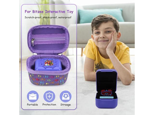 EVA Portable Carrying Bag Shockproof Protective Hard Case with Lanyard & Hand Strap for Bitzee Pet Interactive Virtual