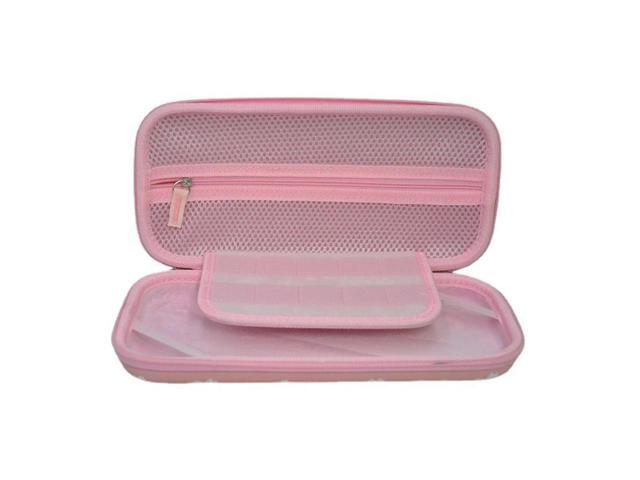 EVA Cute Hard Carrying Case Shockproof Pink Sakura Protective Case Anti-Scratch Carrying Bag for Nintendo Switch and Switch OLED