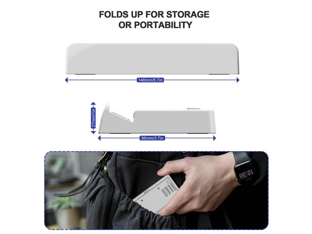 Desktop Stand with Anti-Slip Silicone Pad Game Console Bracket Back Heat Sink Adjustable for Rog Ally/Steam Deck