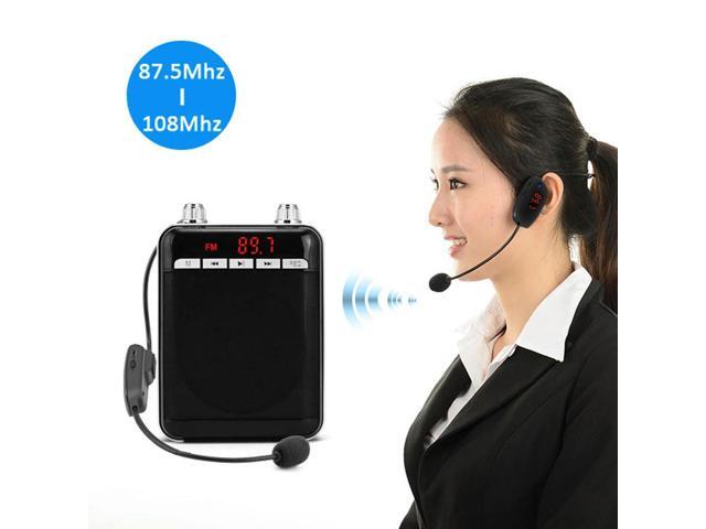 FM Wireless Microphone Headset Tube Display Radio Mic Multi-channel Head Mic for Speaking Teaching Tour Guide Instructor