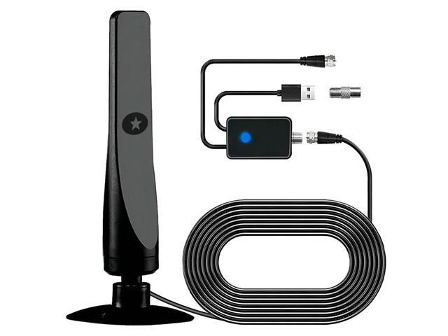 TV Antenna with Booster HD Antenna Support 4K 1080P Suction Cup TV Antenna 25DBI Plug Play for TV