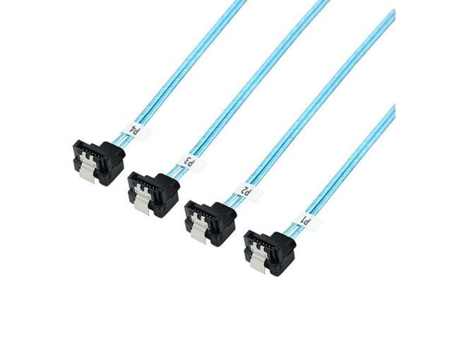 90 Degrees SATA 3.0 Mini SAS Cable Replacement Tinned Copper 6Gbps 4 SATA to 4 SATA 7 Pin SSD Data Cable