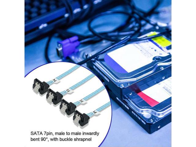 90 Degrees SATA 3.0 Mini SAS Cable Replacement Tinned Copper 6Gbps 4 SATA to 4 SATA 7 Pin SSD Data Cable