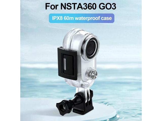 Action Camera Accessories Optical Tempered Glass Invisible Dive Case Buckle Design Transparent Protective Shell for Go3