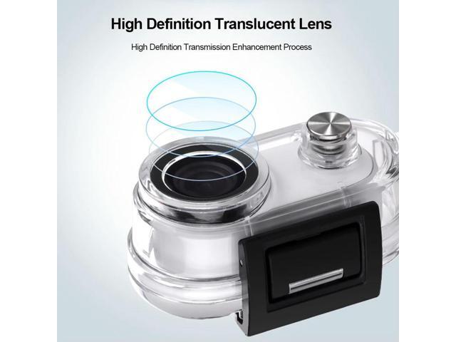 Action Camera Accessories Optical Tempered Glass Invisible Dive Case Buckle Design Transparent Protective Shell for Go3