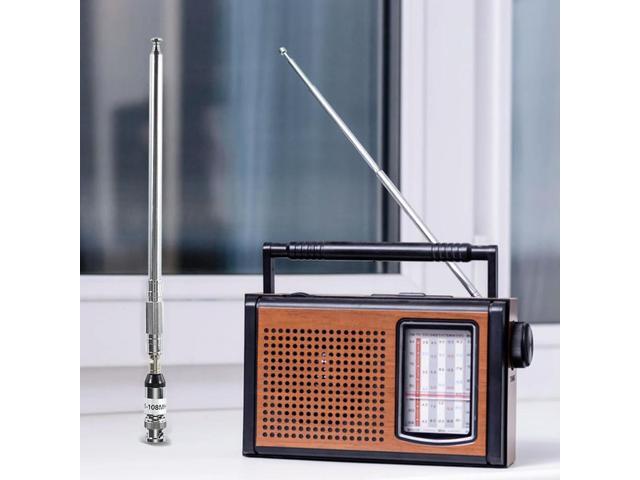 76-108MHz Telescopic Antenna FM Radio Antenna with BNC Connector Universal Aerial Telescopic Aerial for FM Transmitter Radio